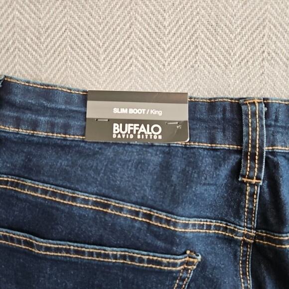 Buffalo By David Bitton Men's Size W34 L32 Slim Boot King Stretch Fit Jeans NWT - Picture 12 of 15
